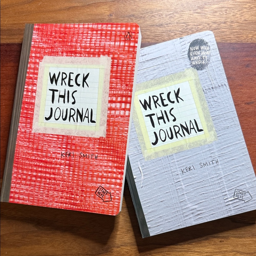 Wreck This Journal Set - Red and Gray